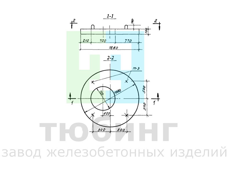 Плита перекрытия ПП15-2-1 по серии 3.900-2, вып.5