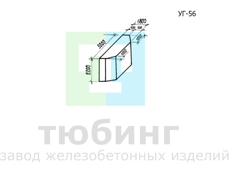 Упор УГ-56 по серии 3.001.1-3 для напорных трубопроводов водопровода и канализации